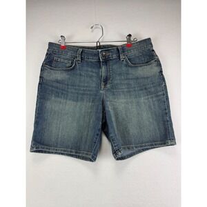 Sonoma Life Style Boyfriend Denim Shorts Womens 10 Blue Medium Wash Stretch